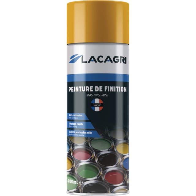Peinture de Finition Jaune Renault Ares Aerosol 400ML Lacagri référence fournisseur 238102